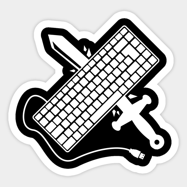 Mighty Keyboard Sticker by Geebi